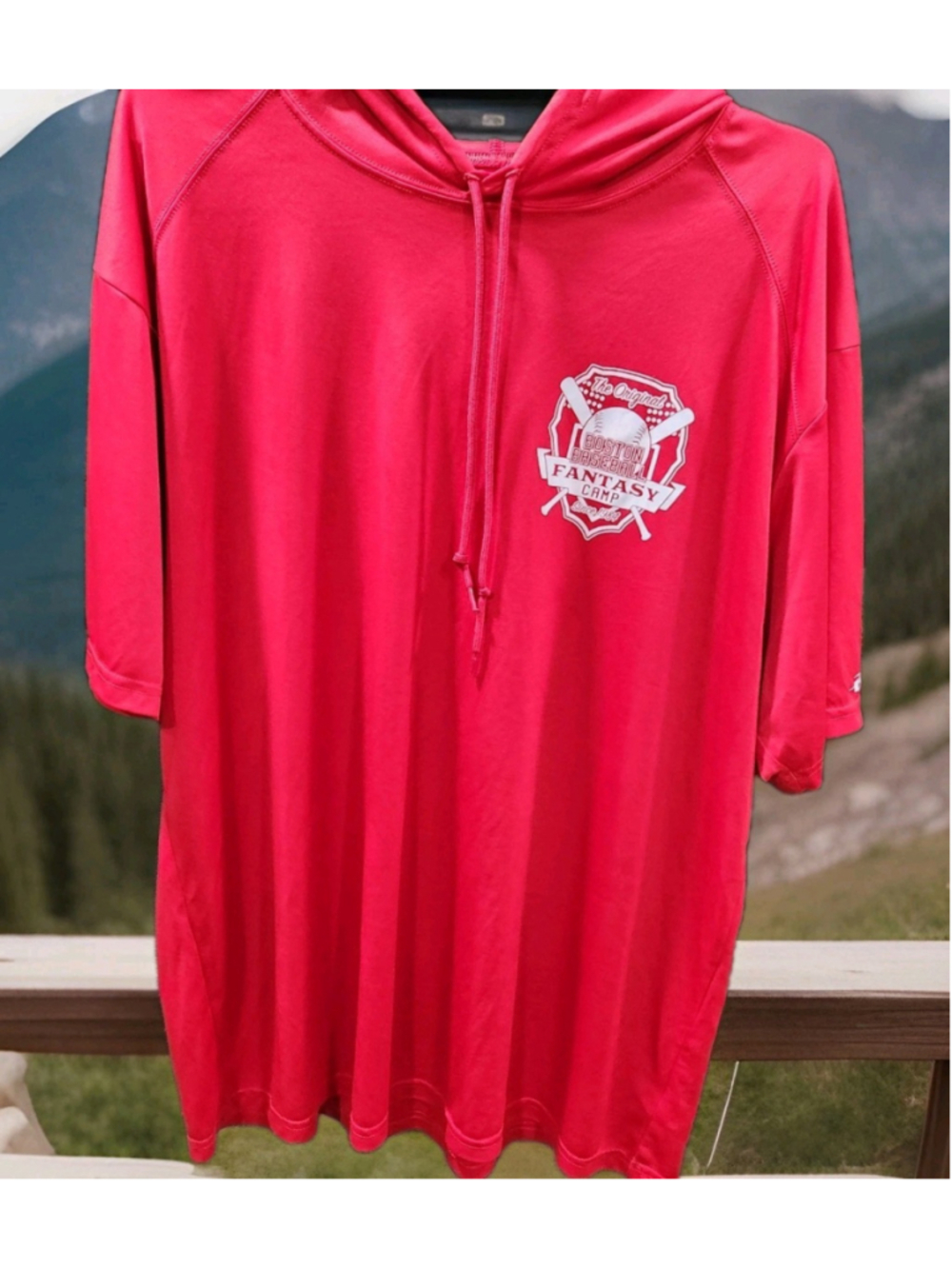 Boston Red Sox Baseball Fantasy Camp Shirt Mens XL Hood Performance Badger Sport